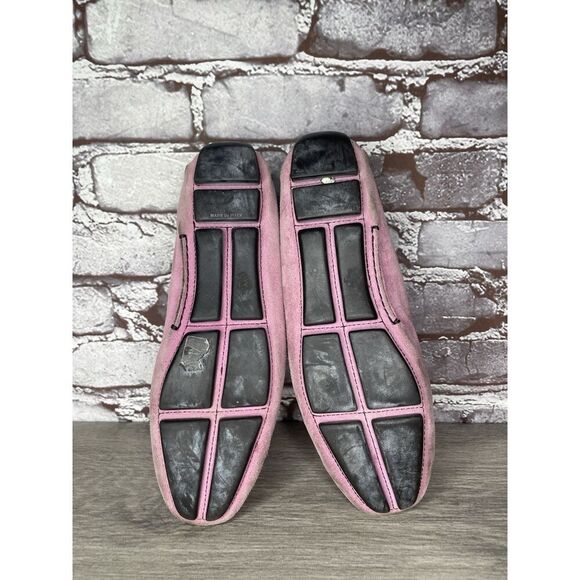 Prada Pink Suede Leather Driving Loafers Shoes Women Sz 38EU/7.5M US - Picture 16 of 16